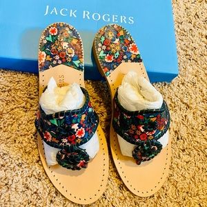 Jack Rogers Floral Sandal 7M Brand New